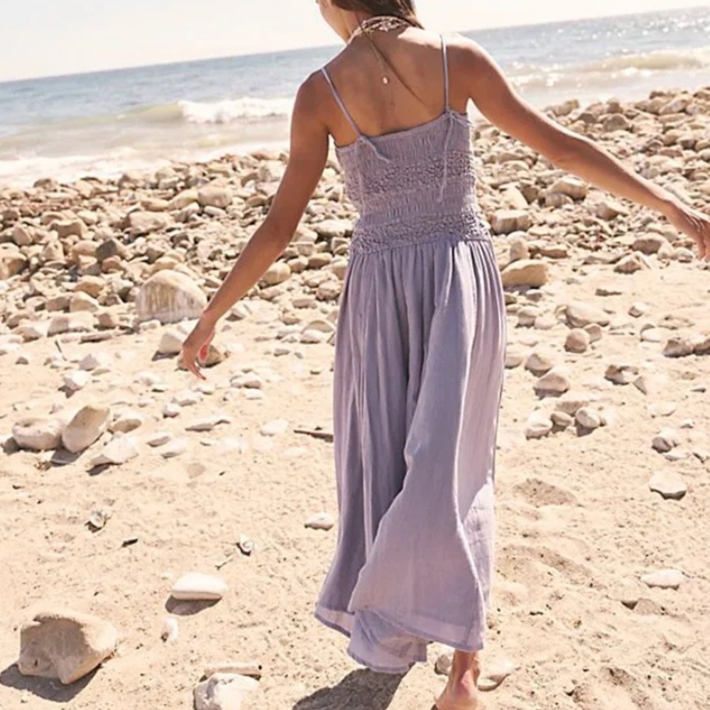 Free People FP Purple Ethereal Fairy Earthy Sparkling Moment Midi Dress Size XS - Picture 2 of 6